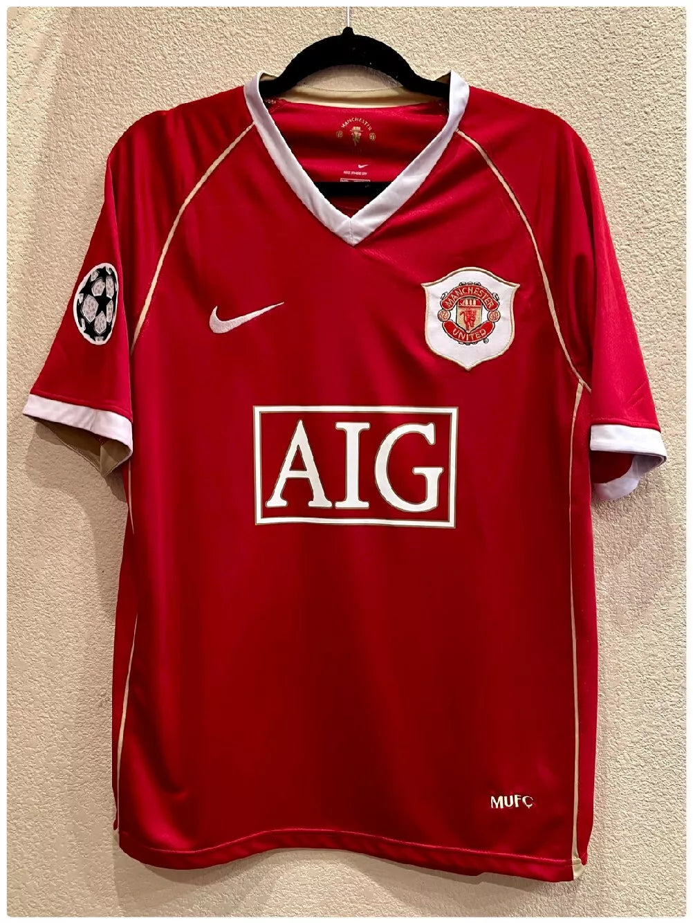 Manchester United 2006/07 thuisshirt – Wayne Rooney #8 – UCL-editie – korte mouwen