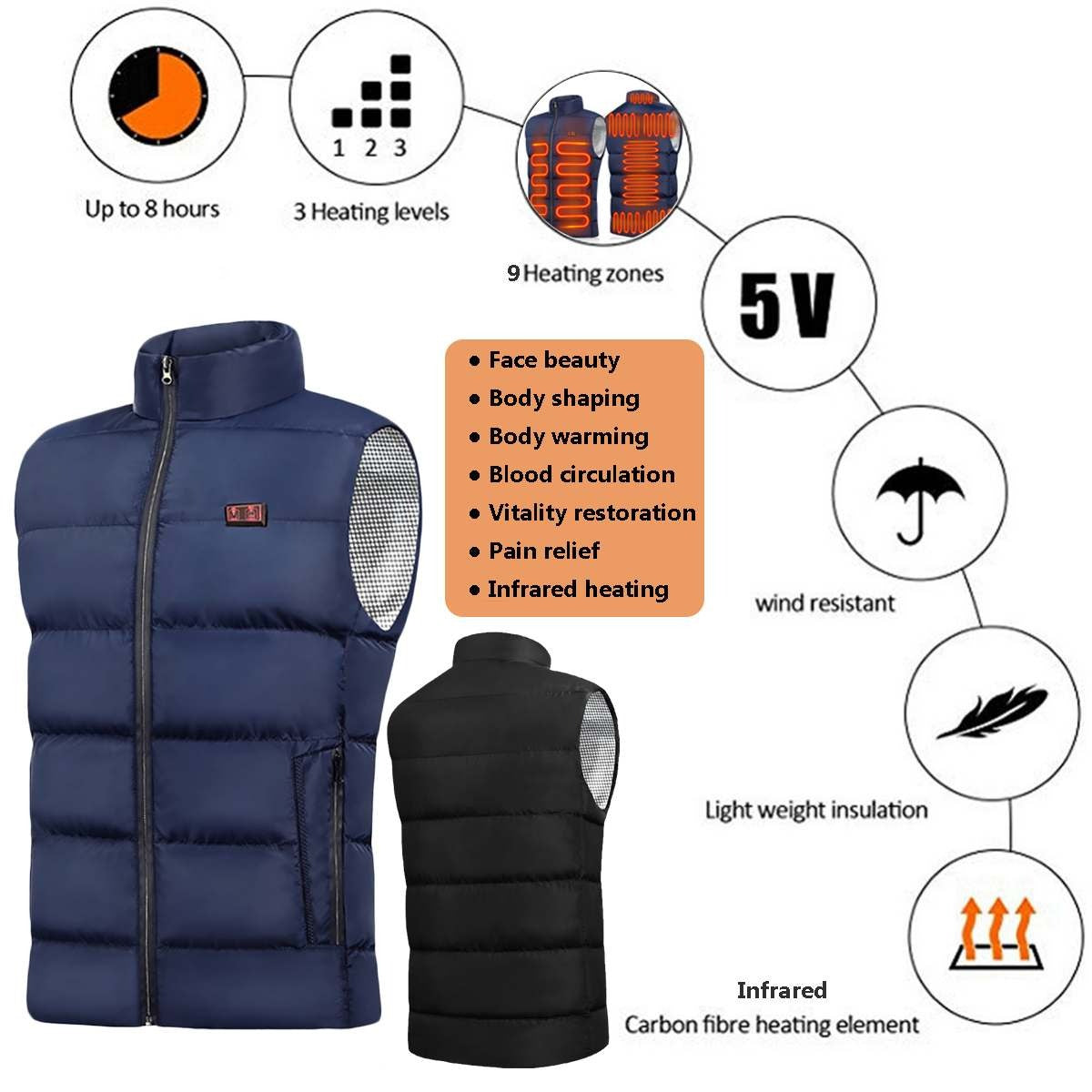 New unisex heated vest