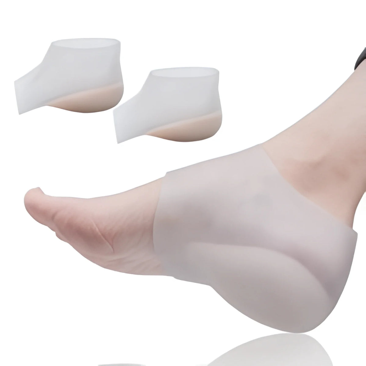 Invisible orthopedic insoles with adjustable height