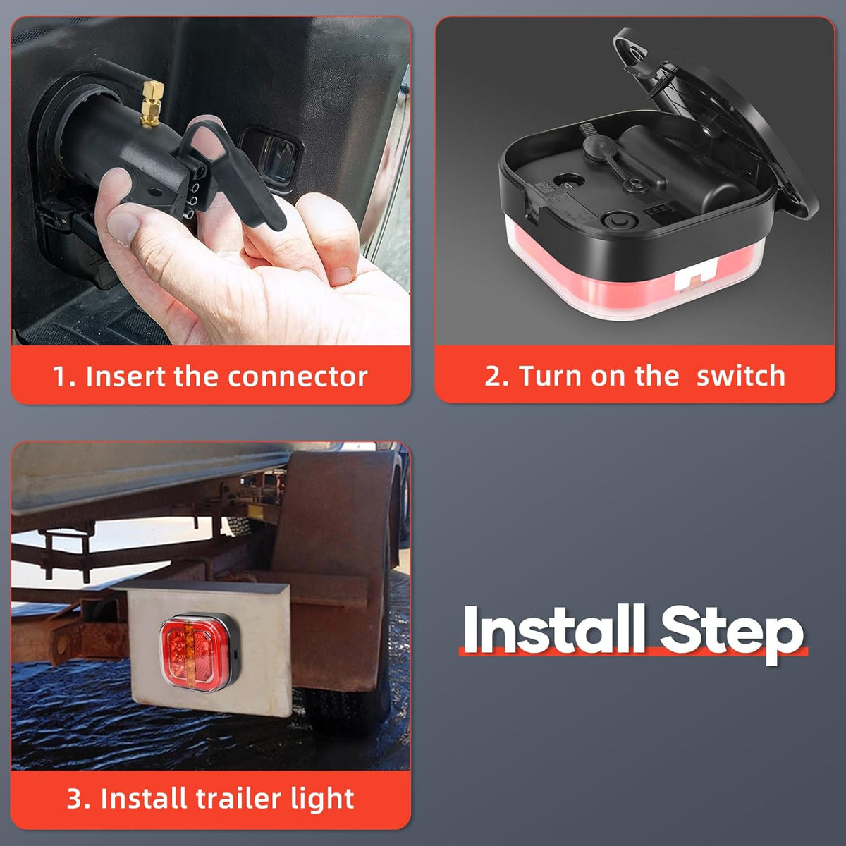Wireless LED Magnetic Trailer Tail Light