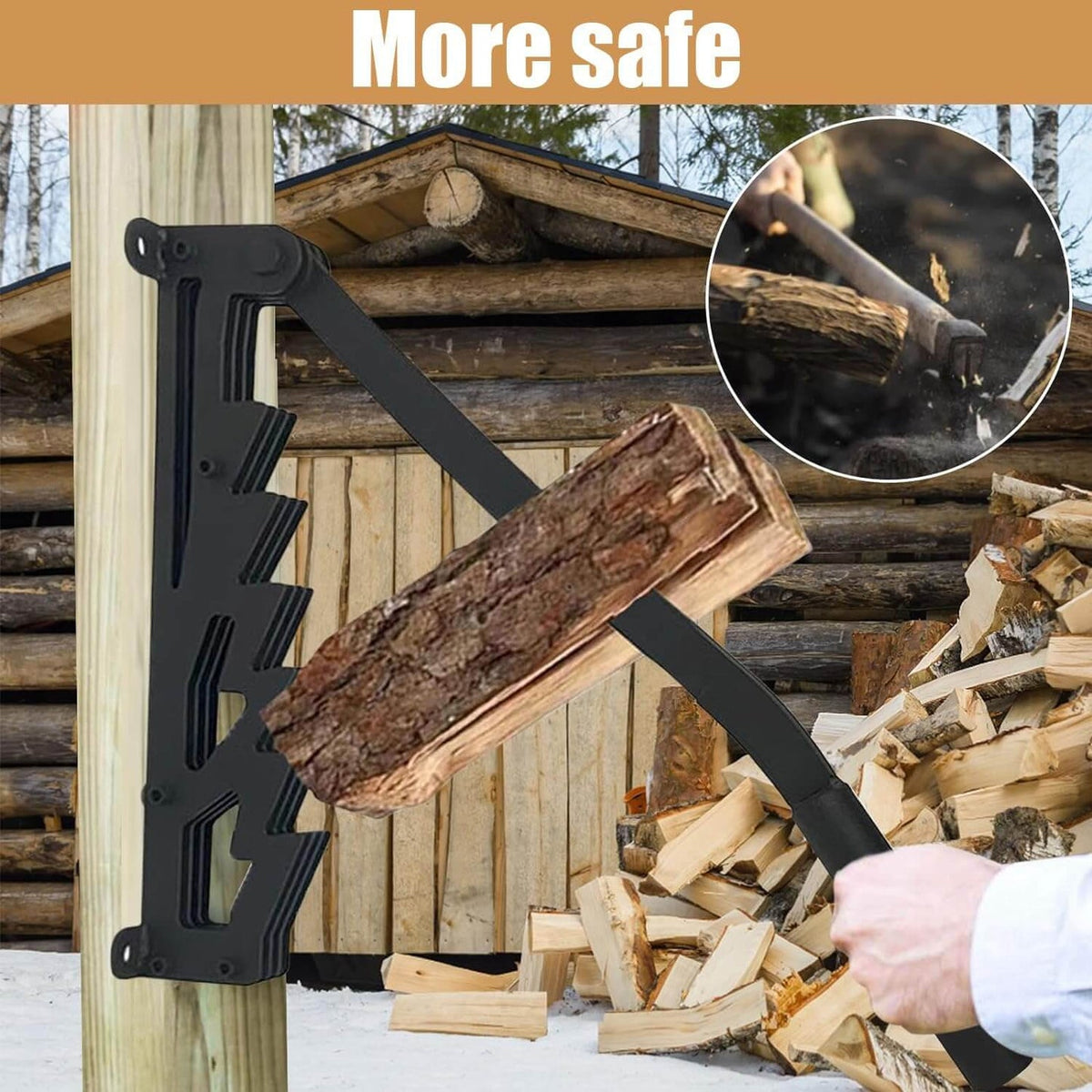 Itoolmax Wall Mounted Firewood Kindling Splitter