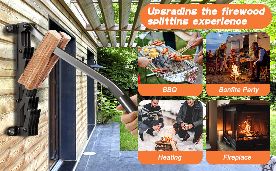 Itoolmax Wall Mounted Firewood Kindling Splitter