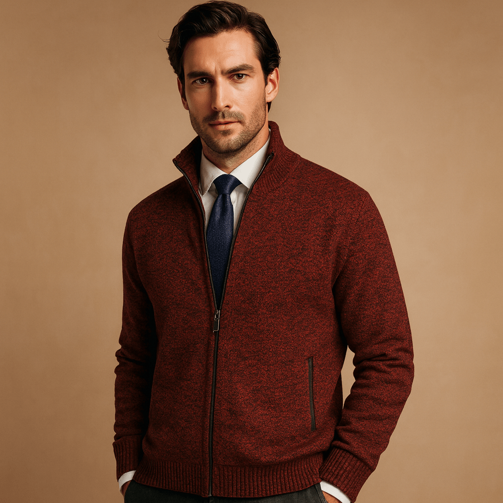 Jacket Men Zip-Up Design for Casual and Sporty Comfort