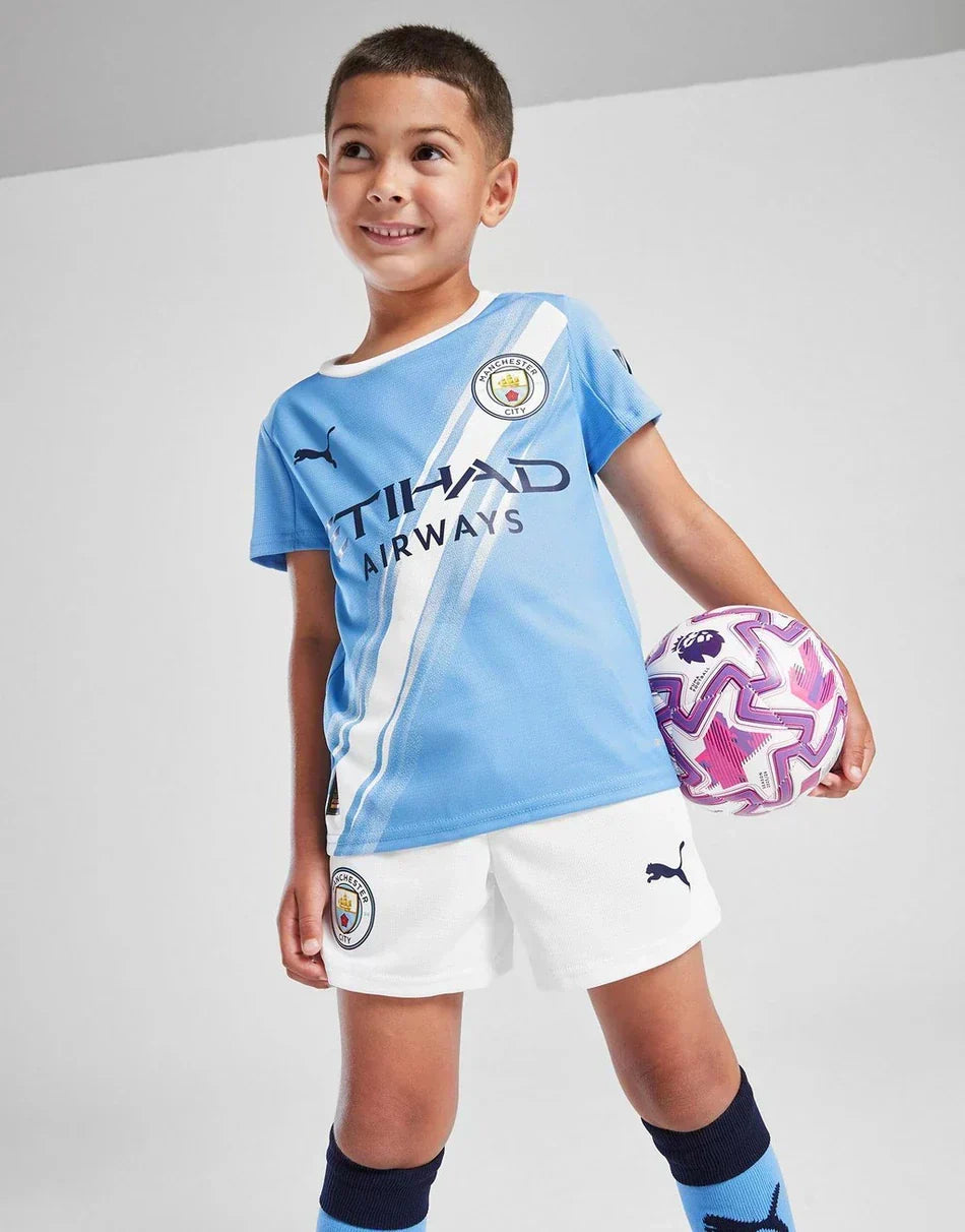 Manchester City-thuisvoetbaltenue voor kinderen 2025/26