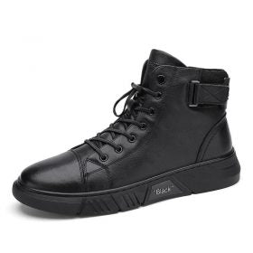 Handmade cowhide orthopedic boots, all black