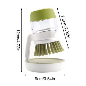 EasyBrush Brush with Dishwashing Liquid Dispenser and Refillable Stand for Cleaning Pans and Sinks