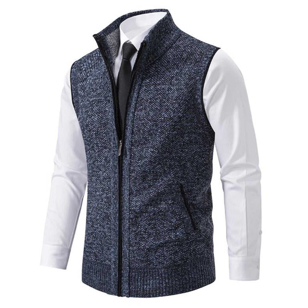 Knitted Vest Men Sleeveless Warm Mid-Season Layer