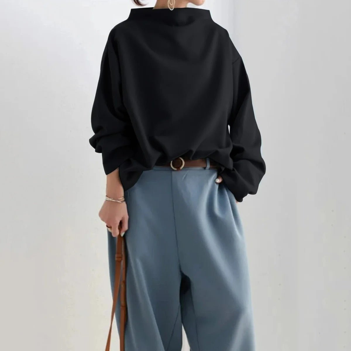 Long Sleeve Sweater Women Elegant Everyday Casual Look