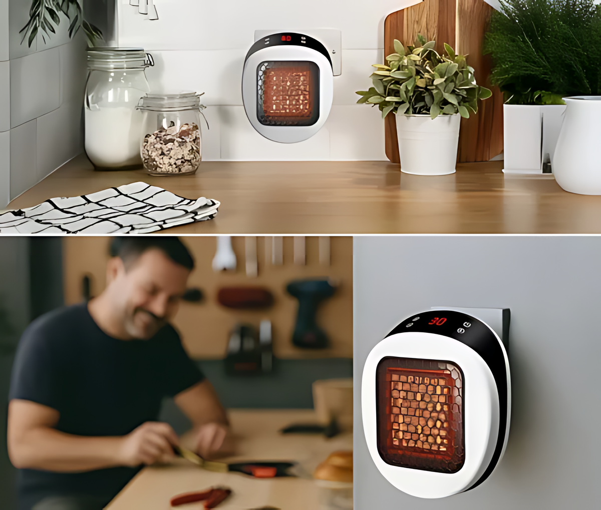 LunaHeater Portable Electric Heater 600W