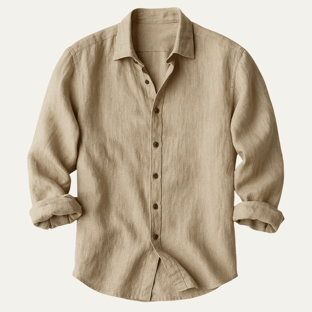 Men Shirt Long Sleeve Relaxed Fit Button Closure