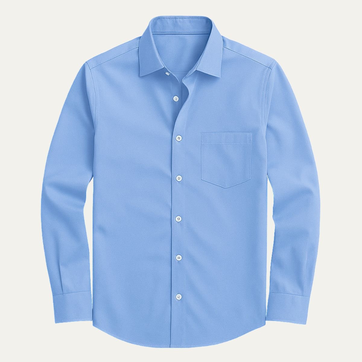Men's Formal Shirt — Slim Fit Button Cuffs Structured Collar
