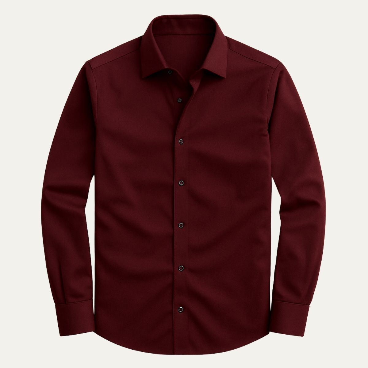 Men's Formal Shirt — Slim Fit Button Cuffs Structured Collar