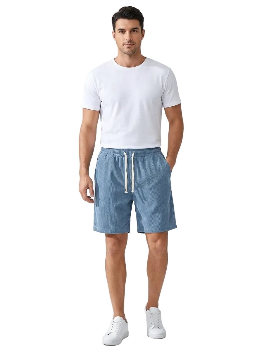 Men's Linen Shorts - Loose Fit Short Length Pull-On Closure