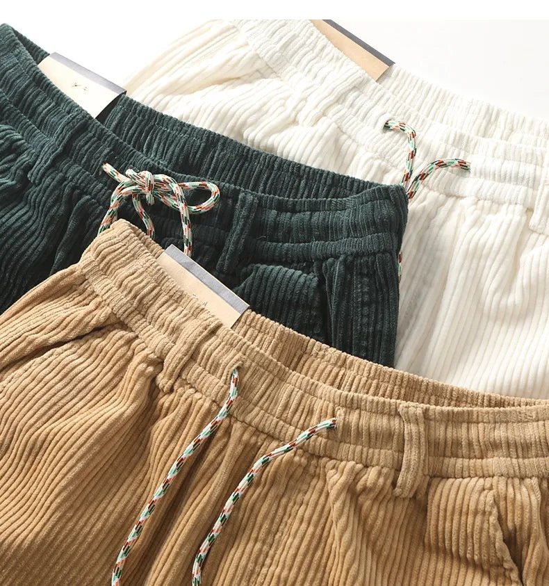 Men's Linen Shorts - Relaxed Fit Above Knee Elastic Waistband