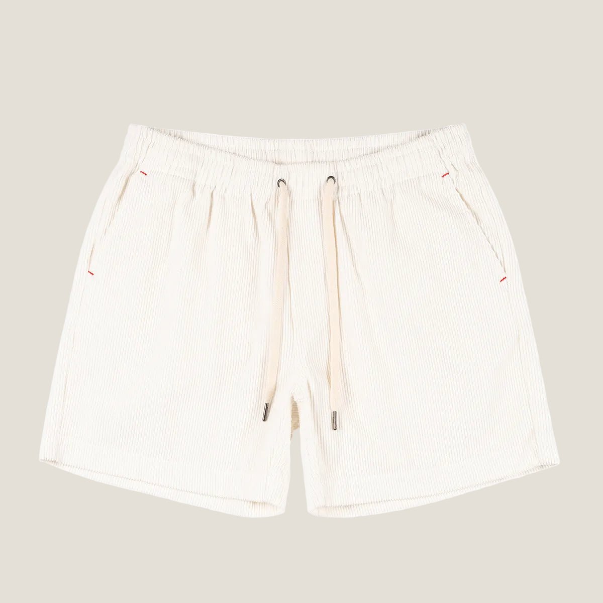 Men's Linen Shorts - Relaxed Fit Mid Length Elastic Waistband