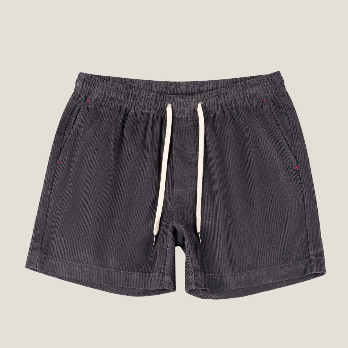 Men's Linen Shorts - Relaxed Fit Mid Length Elastic Waistband