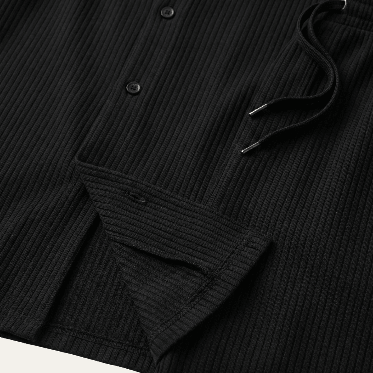 Men's Lounge Set — Ribbed Short Sleeve Top & Drawstring Shorts