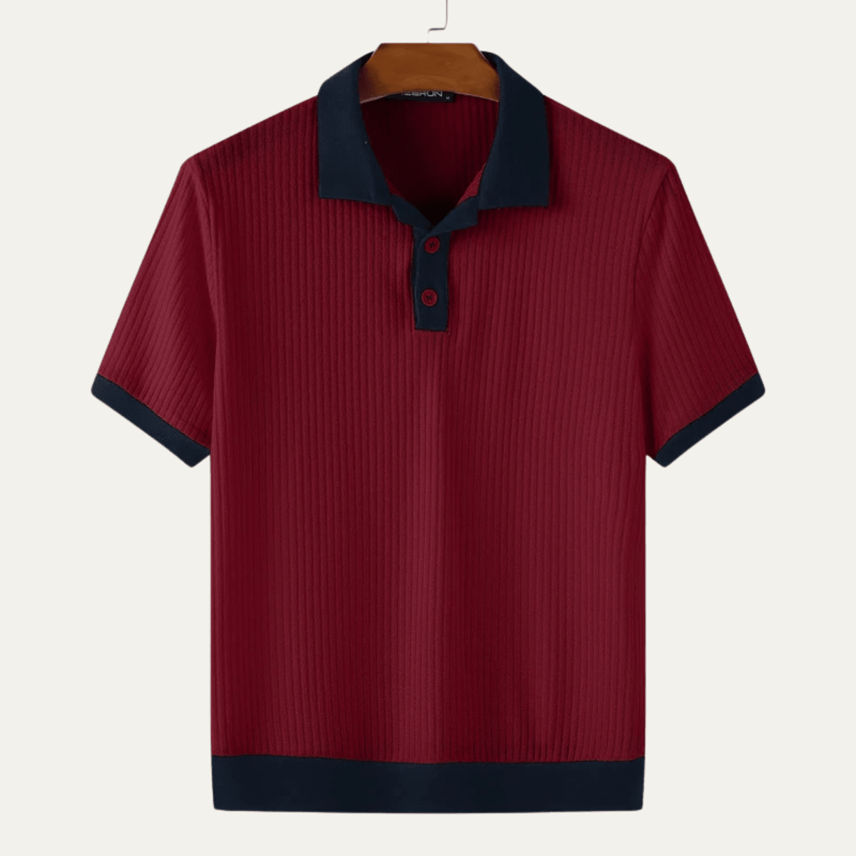 Men's Polo Shirt — Regular Fit Short Sleeve Button Closure