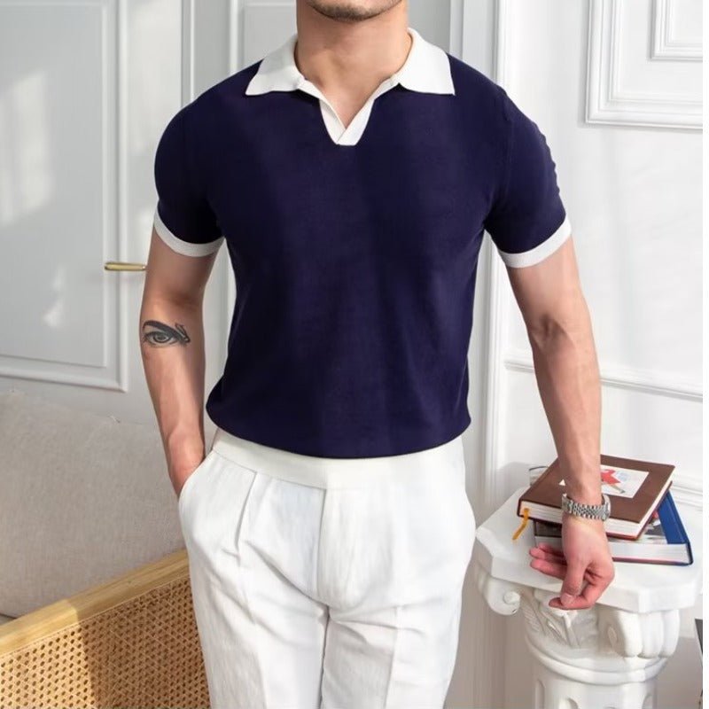 Men's Polo Shirt — Regular Fit Short Sleeve Button Placket