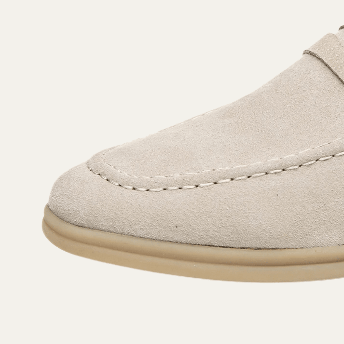 Men's Slip-On Loafers — Low Sole & Stitched Detail