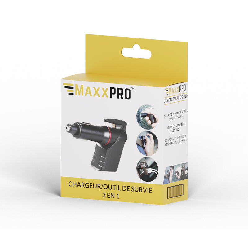 Charger window breaker 3-in-1 survival tool – maxxpro
