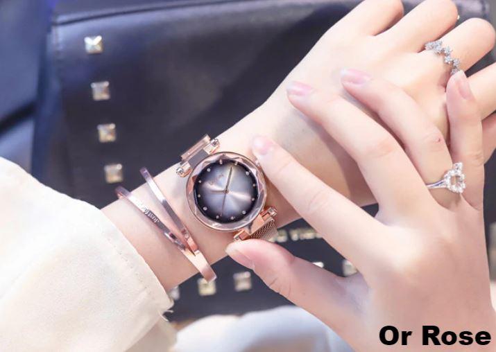 Magnetic quartz watch