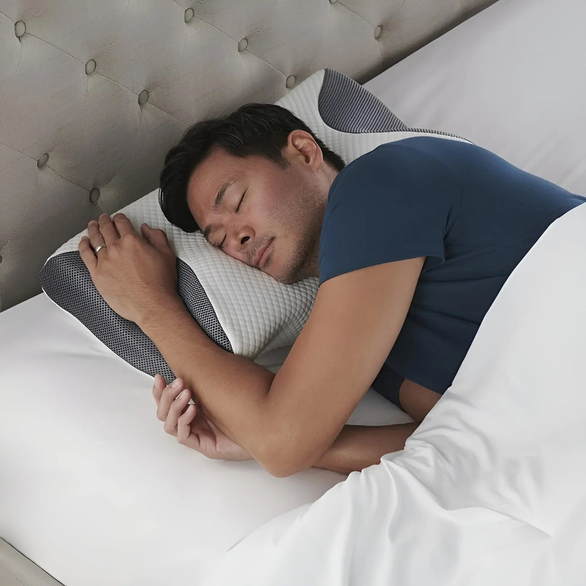 Ergo Memory Foam Pillow, Cervical Support, Anti-Snoring, Sleep Apnea Aid, Butterfly Shape