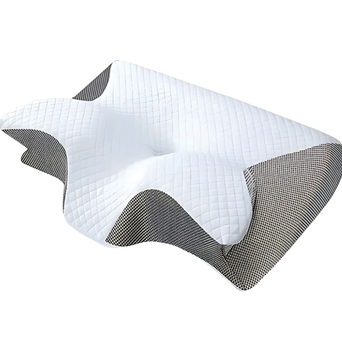 Ergo Memory Foam Pillow, Cervical Support, Anti-Snoring, Sleep Apnea Aid, Butterfly Shape