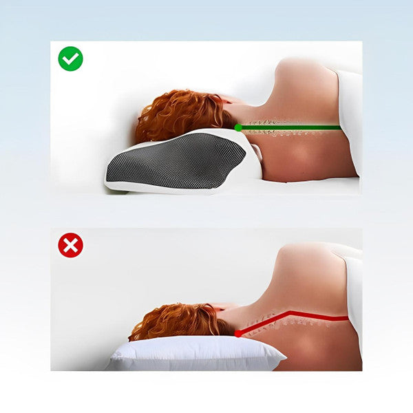 Ergo Memory Foam Pillow, Cervical Support, Anti-Snoring, Sleep Apnea Aid, Butterfly Shape
