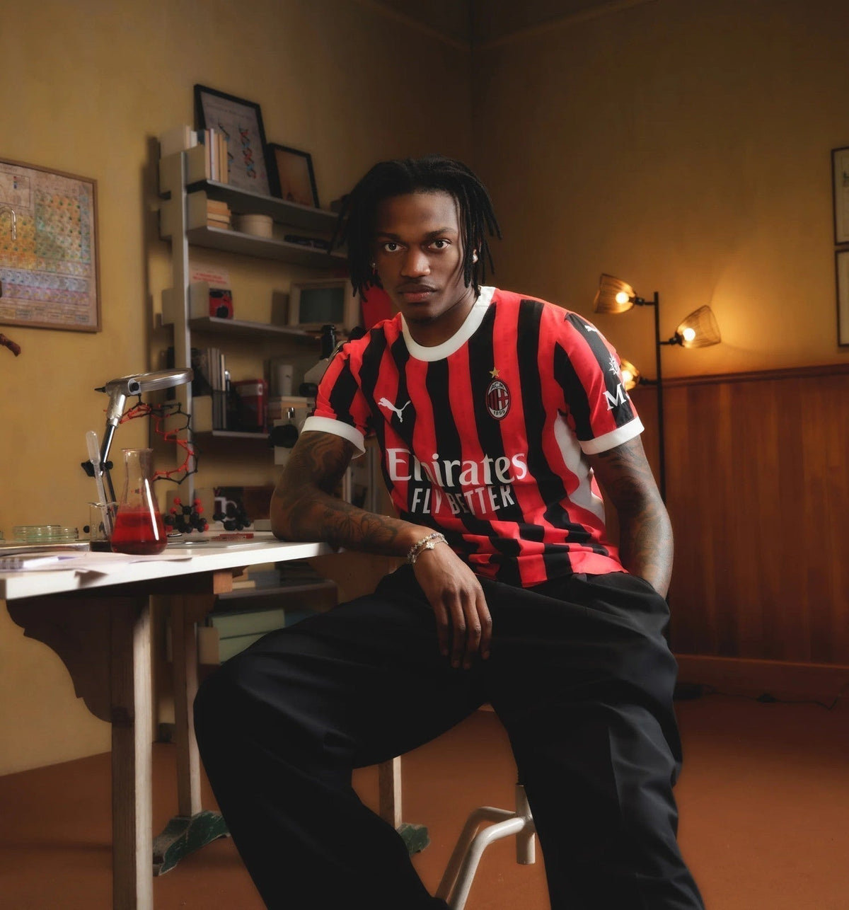 Maillot domicile version joueur de l’AC Milan 2024/25