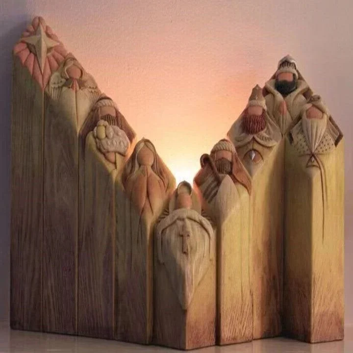 9pcs Heaven Nativity Tree Pillar Statues | Filindra