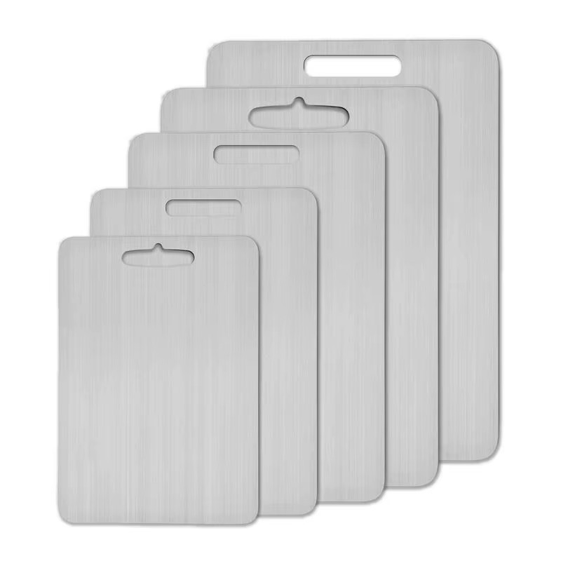 Katuchef 100% titanium cutting board no more microplastics bacteria, or dull knives