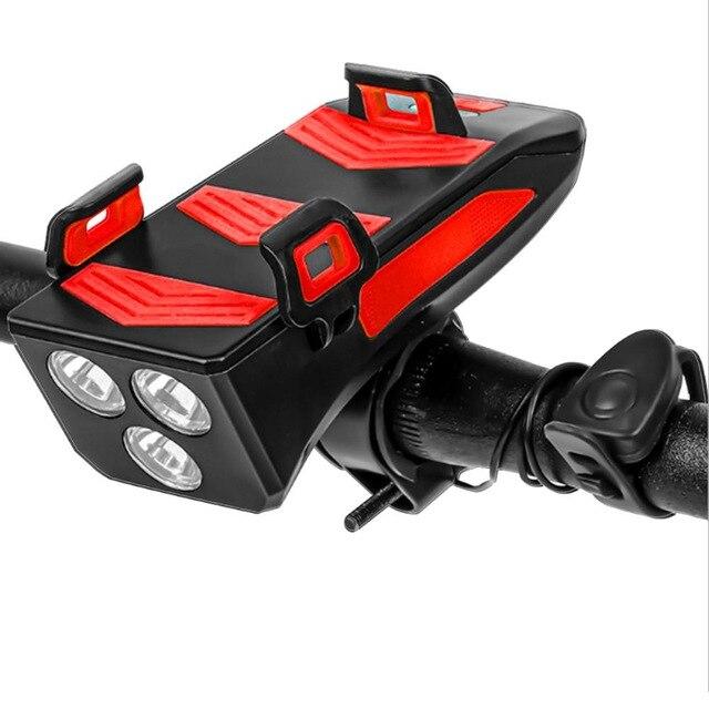 4 in 1 bike light – horn, stand & phone charger.
