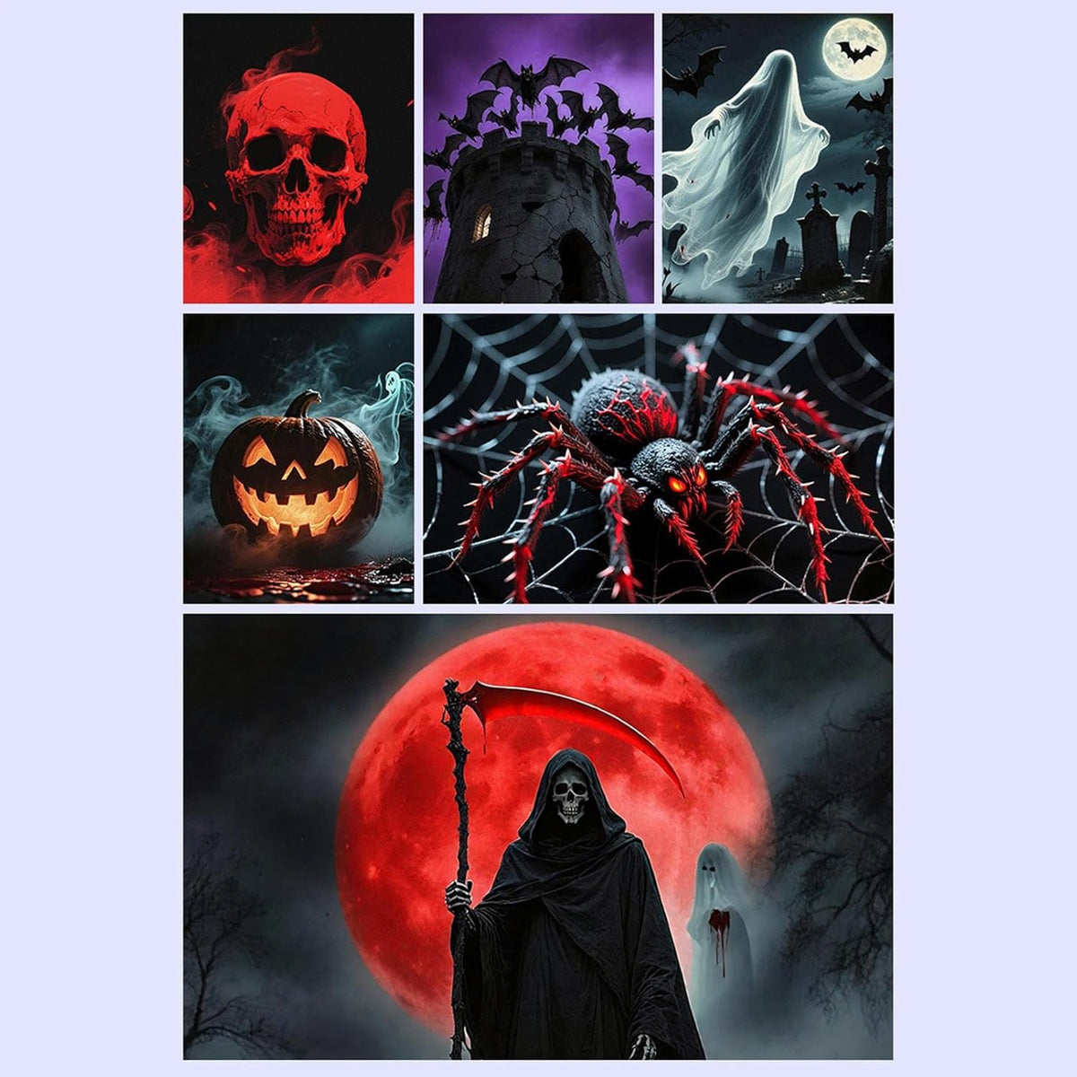 360-degree rotating USB Halloween projector with LED skull lamp