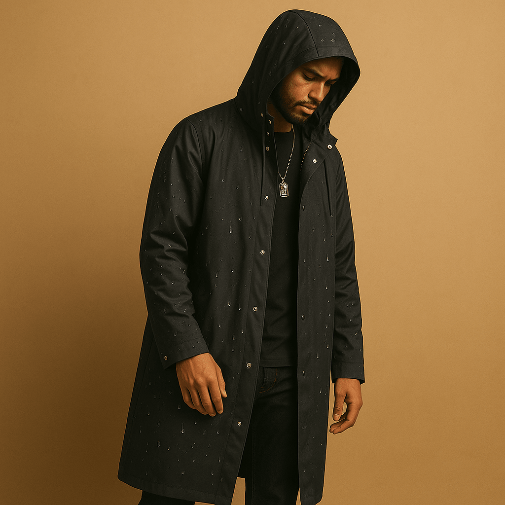 Raincoat Men Long Waterproof Outdoor Fit