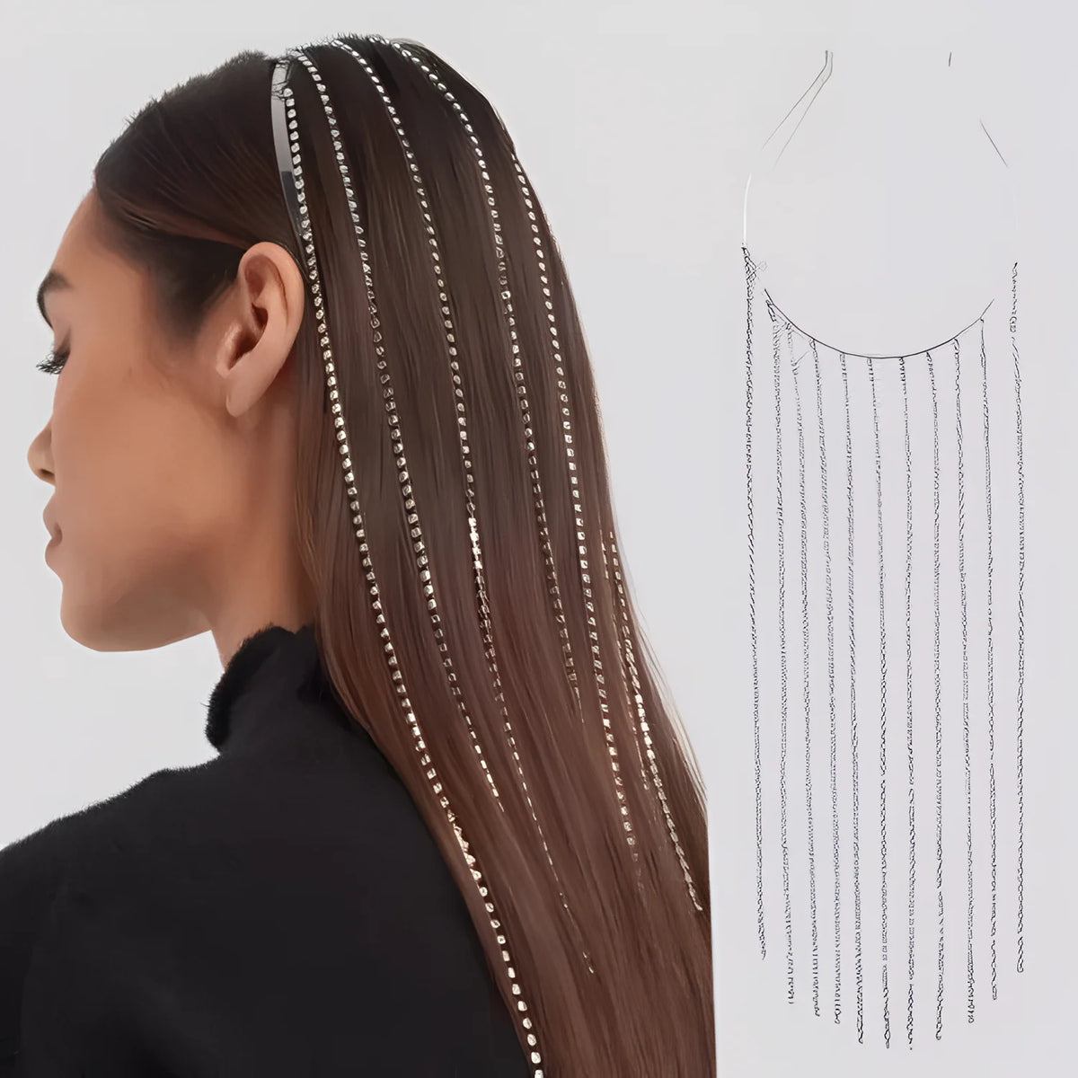 Rhinestone jewelry headband – crystal hairstyle