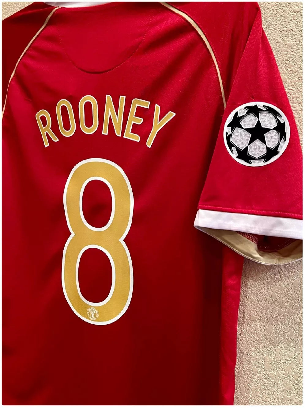 Manchester United 2006/07 thuisshirt – Wayne Rooney #8 – UCL-editie – korte mouwen