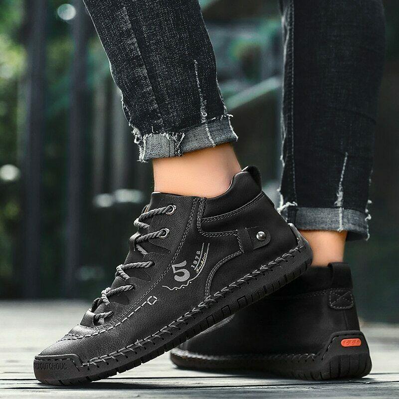 Vintage leather orthopedic shoes