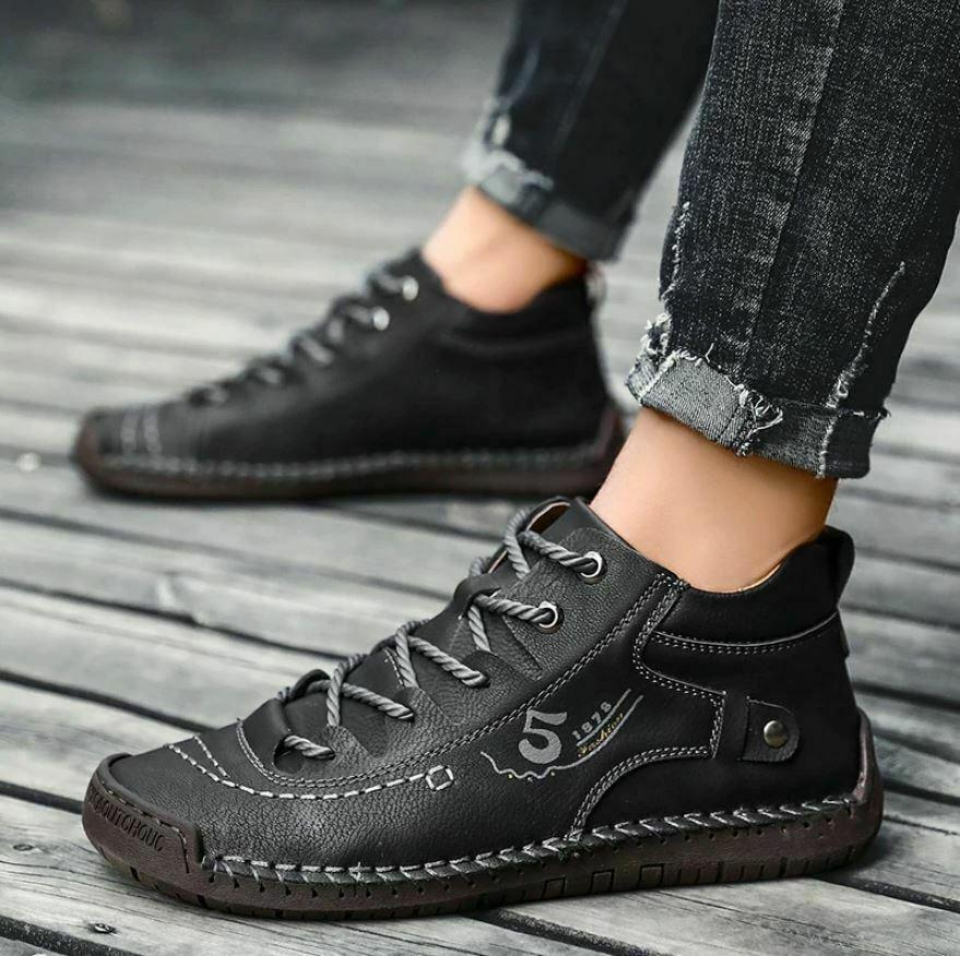 Vintage leather orthopedic shoes