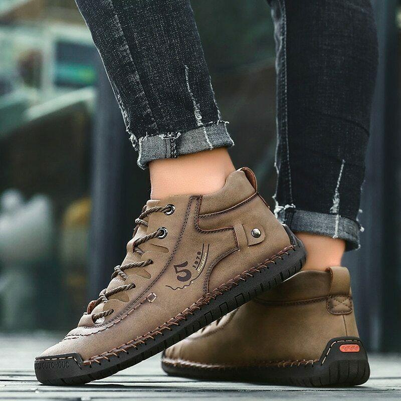 Vintage leather orthopedic shoes