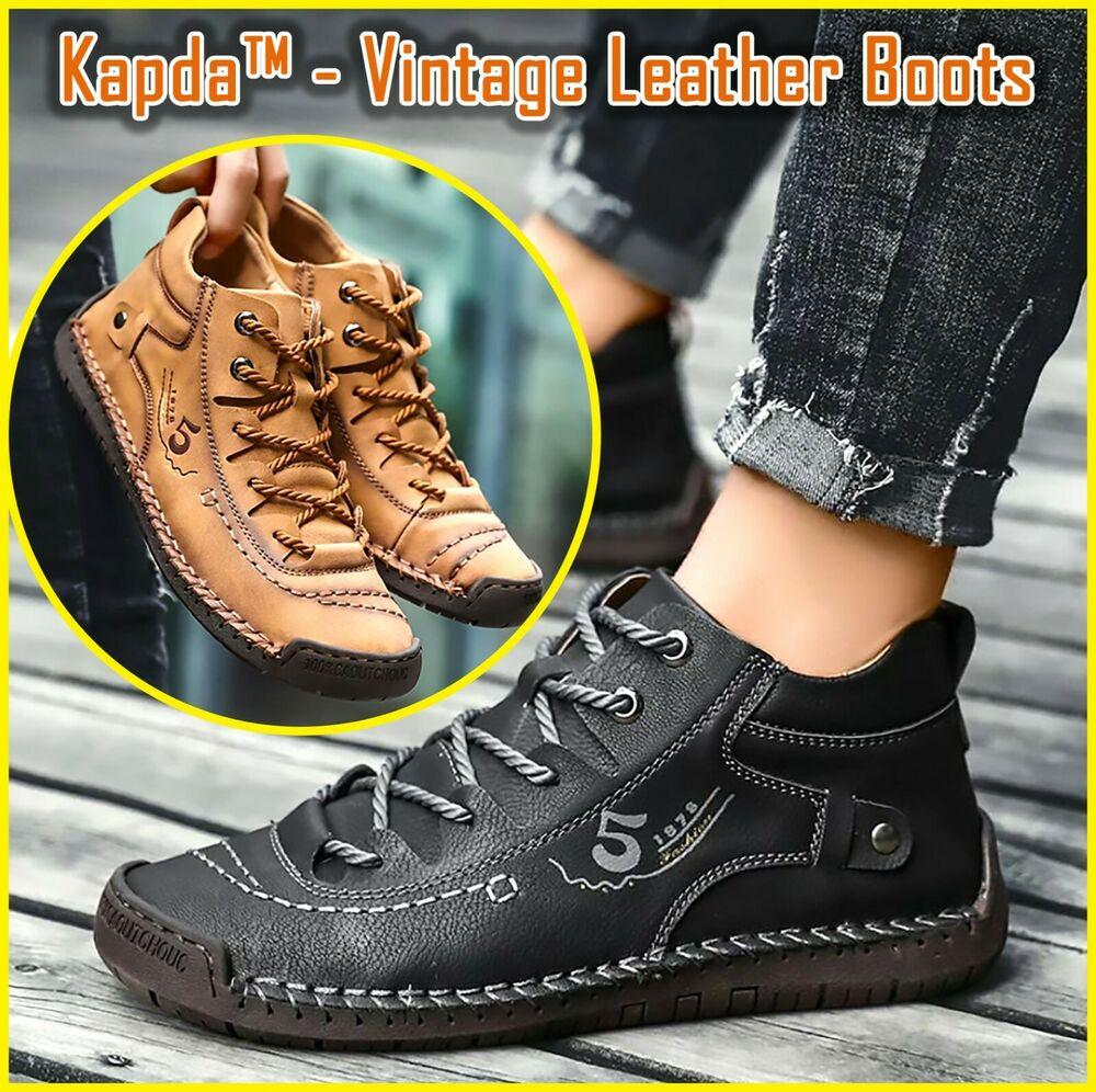 Vintage leather orthopedic shoes
