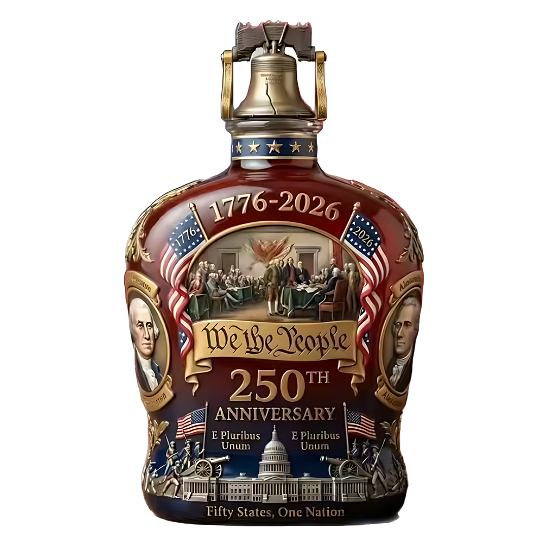 SheremArt We The People 250 – Liberty Bell Crystal Decanter for America’s Quarter-Millennium Anniversary