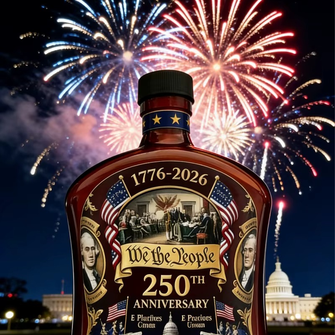 SheremArt We The People 250 – Liberty Bell Crystal Decanter for America’s Quarter-Millennium Anniversary