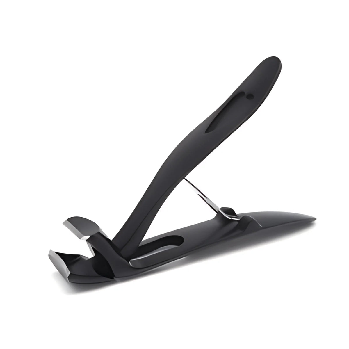 Sherum ergonomic nail clippers with wide angled head and nail catcher