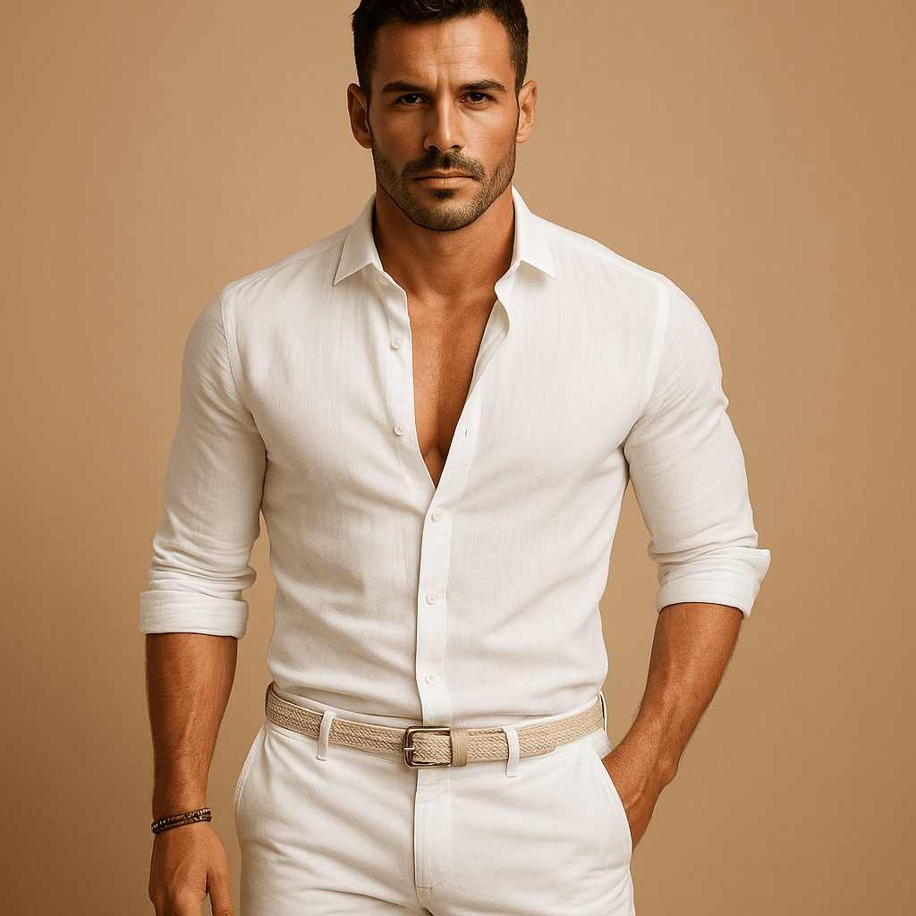 Shirt Men Lightweight Button-Down Fit Effortless Style