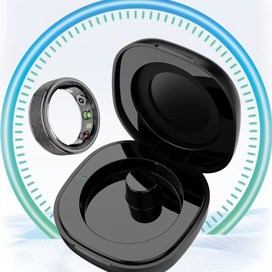 Smart Ring with Charging Case – Heart Rate SpO2 Sleep Monitor – 39 Days Battery – IP68 – No Subscription