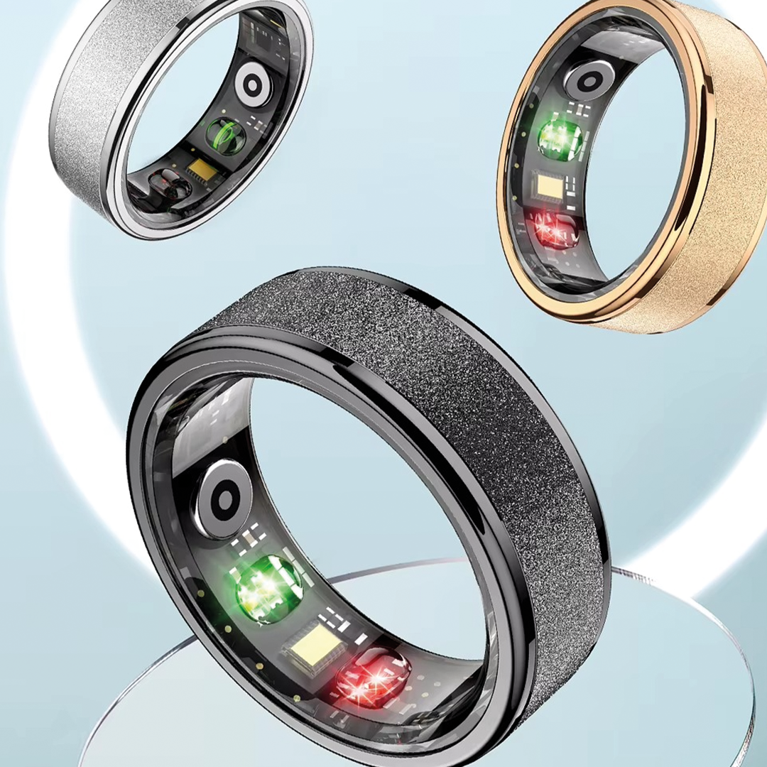 Smart Ring with Charging Case – Heart Rate SpO2 Sleep Monitor – 39 Days Battery – IP68 – No Subscription
