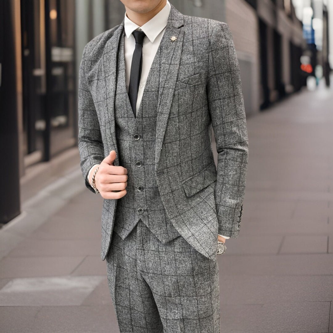 Suit Set Men Classic Slim Fit Formal Style