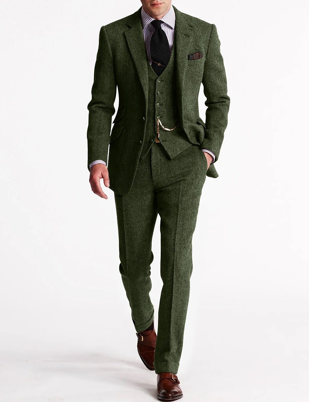 Suit Set Men Tailored Fit Elegance Classic Appeal