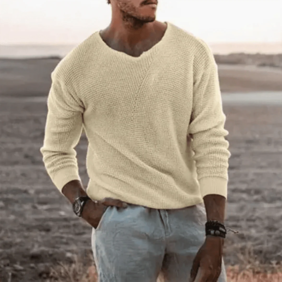 Sweater Men Warm Long-Sleeved Classic Knit Pullover